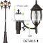 led outdoor post lighting 3-head surface-mount post combination wet location antique landscape post lights for homes