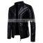 2022 arrival unisex design color block Men Genuine Leather Jacket Custom High Quality Men Leather Jacket