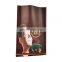 Custom Printed Side Gusset Flat Bottom Coffee Bean Bag Stand Up Zip Lock Pouch With Valve Zipper