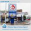 Professional design steel space frame structure petrol station