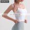 Custom 2 In 1 Design Longline Thin Straps Sports Bras Wide Hem Women Tank Tops