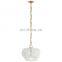 Hot Sale Decoration Lighting Chandelier Hotel Office LED Ceiling Light Semi Flush Mount Glass Pendant Lamp