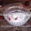 High quality clear glass salad bowl set/cheap glass bowls