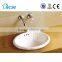 Chinese washroom white ceramic under counter basin