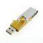 Silver metal USB wood twister Flash memory disk