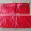 red Tubular mesh bag for vegetables