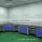 pharmacy laboratory side wall Bench with overbench hanging cabinet