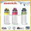750ml Everich Wholesale Tritan Plastic Water Bottle with TPR sleeve and Key Ring Lid