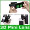 NEWEST smartphone tablet 3D Lens stereoscopic three-dimensional format phone eye additional 3D camera