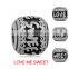 Ready Stock 14 Styles10*11mm Characters Stamped Vintage Tone 316L Stainless Steel European Charm Beads SEB-LG566