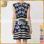 Fashion autumn ladies american office dress, beautiful sleeveless dress