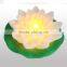 floating battery operated garden plastic lotus flower