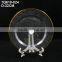Wholesale Wedding dinner plate gold plating edge in clear