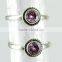 Lavender Engraving !! Pink CZ Bezel Setting 925 Sterling Silver Toe Ring, Exporter And Wholesaler, Winter Silver Jewellery