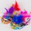 Costume party plastic mask/halloween feather coloured drawing mask