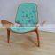 Wood furniture Wegner 3 legs CH07 Shell Chair for hotel / living room