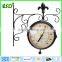 2015 double sided garden wall clock