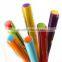 New fancy color blocking ball pen with side retractable