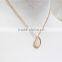 ROse Gold Necklace w/ White Cateye Necklace Simple Chain Gold Necklace2016 Fashion Style Wholesale