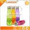 650ml plastic clear sport juice infuser water bottle