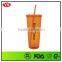 bpa free 24oz double wall personalized plastic tumbler with straw