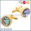 Superior Quality Newest Brass Abalone Stone Dad Cufflinks