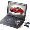 9.8" inch DVD SANYO lens sunplus8202kd chipset Built-in rechargeable battery
