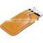 Beautiful genuine leather soft mobile phone pocket bag case