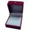 wholesale high quality luxury dark red color ring box