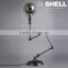 Folding adjust long arm antique table lamp