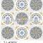 TJ-4905 Transparent emboossed tablecloth with golden & silver