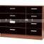 2016 space saving furniture SX090 high gloss walnut color big chest of drawer