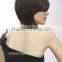 Fashion long bang synthetic short hair style wig, pull through wigs