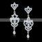 Bridal white gold plated pendant earring inlaid pure white cubic zirconia to India snapdeal flipkart