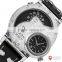 Men Leather Big Dial Analog Quartz Sport Army Watch