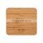 Nature Inspired Bamboo Shell Wireless Qi Charger Double Charging Pad With LED Indicators For All Qi-compliant Devices