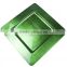 Cheap Popular square Charge Plate for Party light green Color Ranged plastic Plate Wholesale