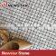 Wooden White Polished Large Fan Shape Fish Scale Marble Tile Mosaics
