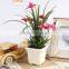 New design home table decor silk flowers small artificial potted orchids