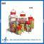 big capacity hot sale 2-18L clear cylinder glass jar with plastic lids & plastic handle