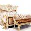 Exquisite French Palace Style Handmade Upholstery Cozy Bed of Wingback Shaped with Nightstand and Bench BF12-03254j