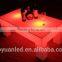 Led illuminated plastic cube bar table funiture