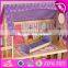 New design children luxurious and attractive toys gifts wooden modern dollhouse W06A223
