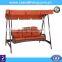 3 Person Outdoor Patio Swing Canopy Awning Yard Furniture Hammock Steel Red
