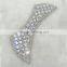 20116 white rhinestone pu leather shoe upper for sandal