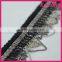 wholesale fashion handmade black tape metal chain trim tassel fringe WTPE-012