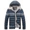 Wholesale 2016 Winter Cotton-padded Black Yellow Sports Down Jackets For Winters Men