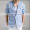 Men's white linen Shirt HOT! MSRL0046