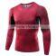 Custom Bodybuilding skin plain t shirt sublimation long sleeve compression shirt men's