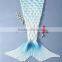 bedroom decor crochet knit colors fish design super softextile blanket cozy mermaid tail blanket with sleeves